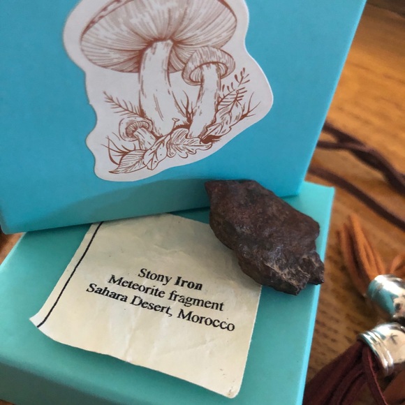 Brown Leather Fringe Necklace - Picture 3 of 4